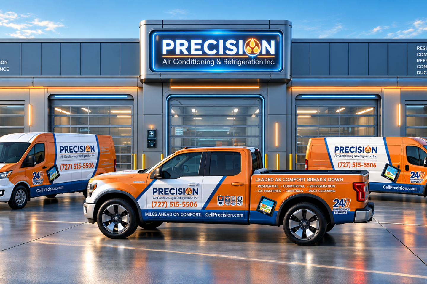 residential hvac contractor vehicles and storefront clearwater fl